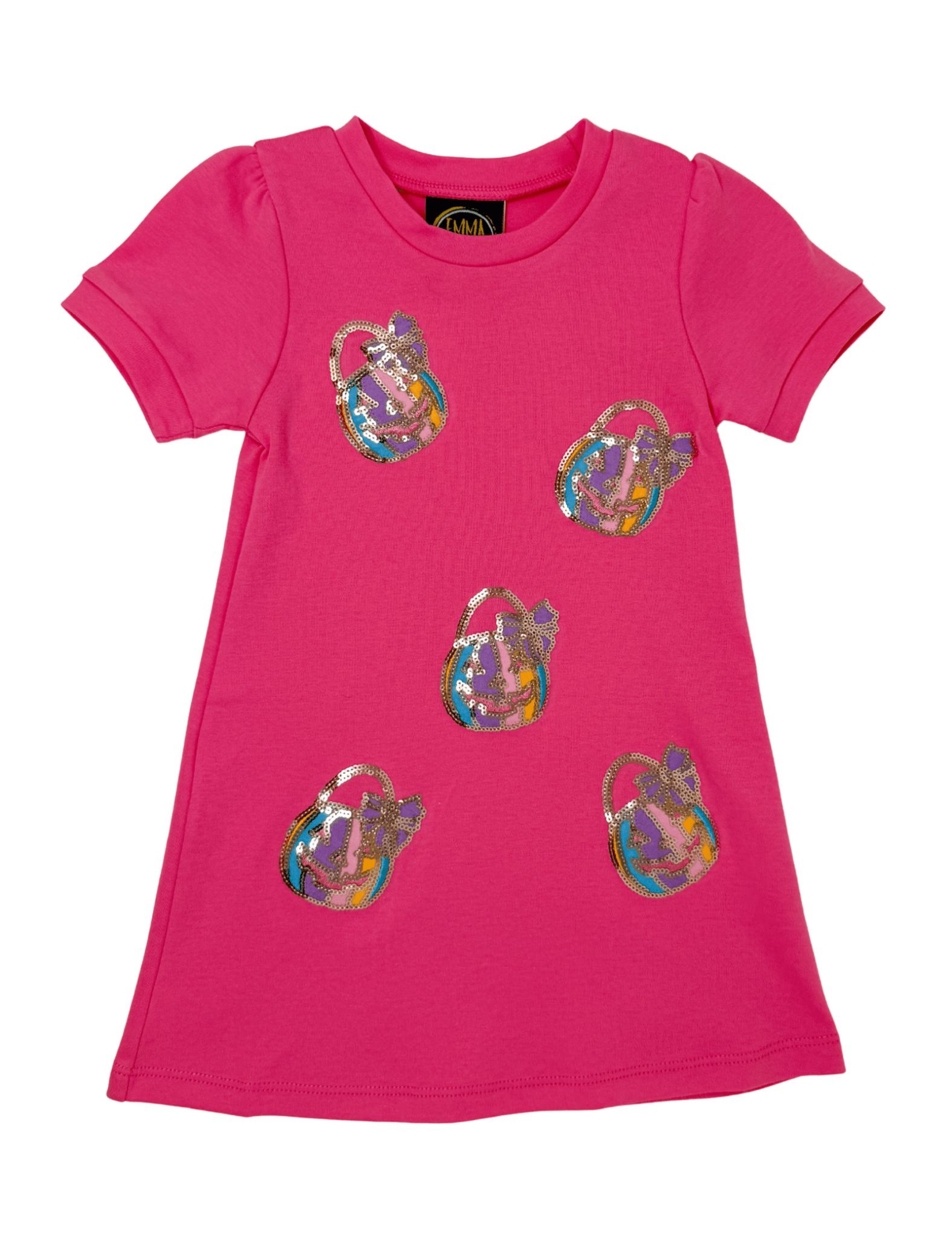 Jack-O-Lantern Sparkle Applique Dress - Sugar Babies Children's Boutique/Meg's Shoppe