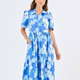 Jema Dress - Orchid Revere Blue Long Dresses Mary Square