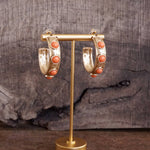 Jeweled Bubble Hoop Earrings – Orange Earrings PennyLine inc