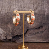 Jeweled Bubble Hoop Earrings – Orange Earrings PennyLine inc