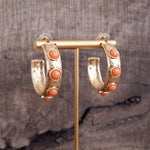 Jeweled Bubble Hoop Earrings – Orange Earrings PennyLine inc