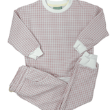 Jogger Set - Pink Gingham Girls Sets Sage & Lilly