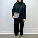 L/S Turtle Neck Combo Top - Black Sweaters Tribal