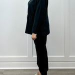 L/S Turtle Neck Combo Top - Black Sweaters Tribal