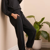 Jogger w/ Hem Pleats & Pockets - Black Pants Tribal