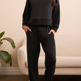 Jogger w/ Hem Pleats & Pockets - Black Pants Tribal