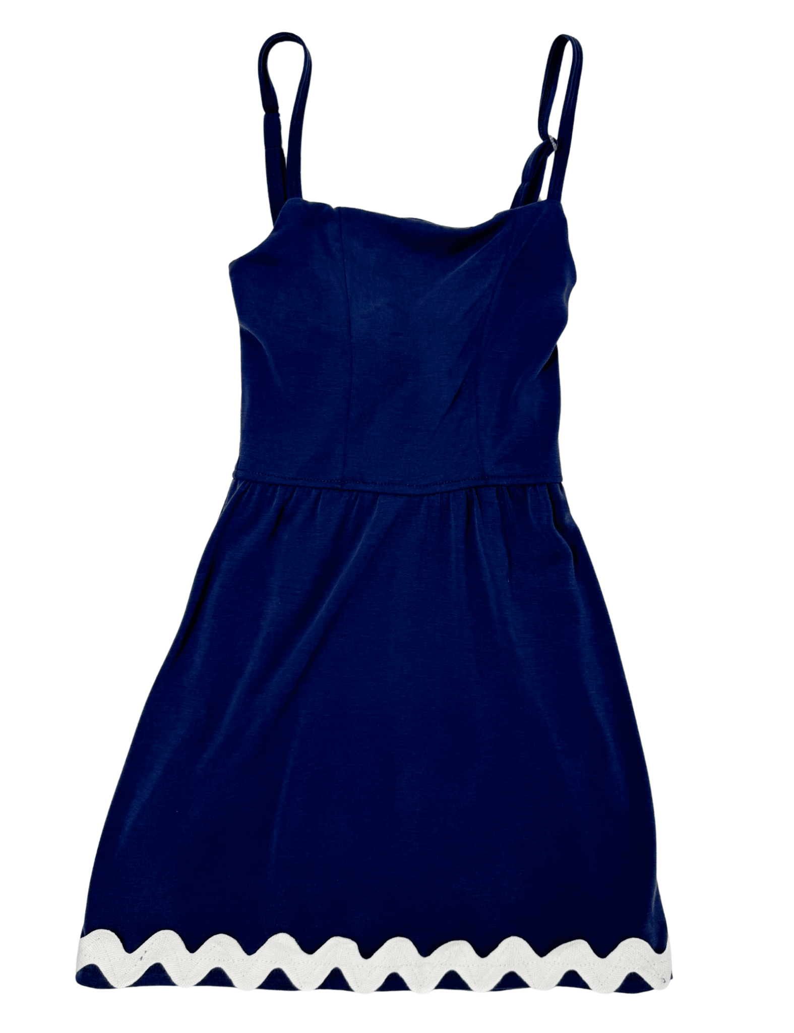 Josie Dress w/ Ric Rac - Navy Girls Play Dresses Area Code 407