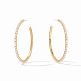 Juliet Hoop Gold Pearl - Large Earrings Julie Vos