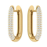 Juliette Pavé Huggie Hoop - Gold - White Topaz Earrings Dean Davidson
