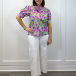 Kaleido Bloom Blouse - Purple Mix Tops Jodifl