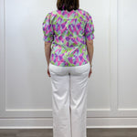Kaleido Bloom Blouse - Purple Mix Tops Jodifl