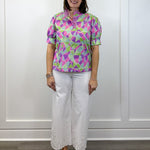 Kaleido Bloom Blouse - Purple Mix Tops Jodifl