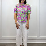 Kaleido Bloom Blouse - Purple Mix Tops Jodifl
