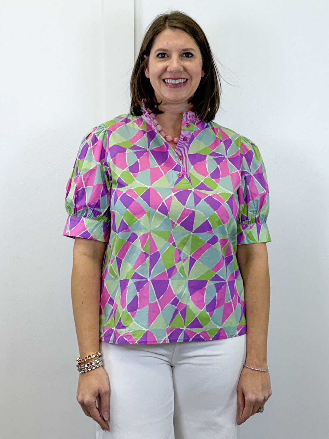 Kaleido Bloom Blouse - Purple Mix – Sugar Babies Children's