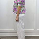 Kaleido Bloom Blouse - Purple Mix Tops Jodifl