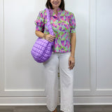 Kaleido Bloom Blouse - Purple Mix Tops Jodifl