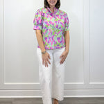 Kaleido Bloom Blouse - Purple Mix Tops Jodifl