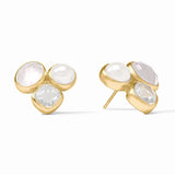 Kaleidoscope Statement Stud - Iridescent Clear Crystal Earrings Julie Vos