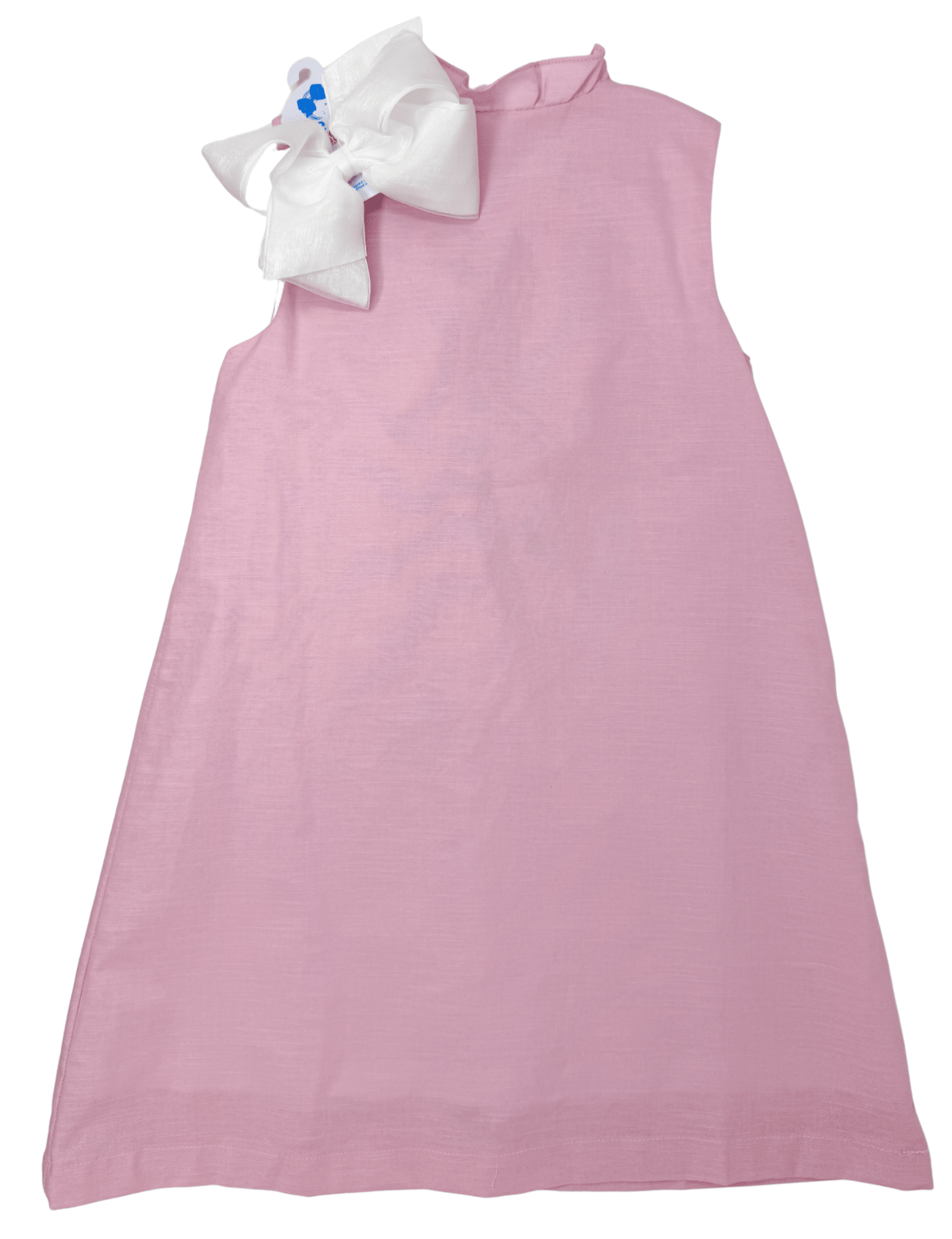 Karla Dress - Pink Linen Girls Play Dresses The Oaks Apparel Company