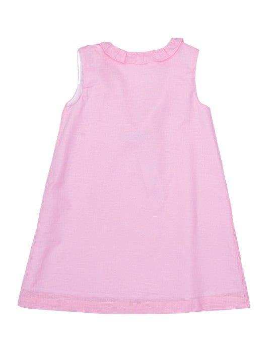 Karla Dress - Pink Linen Girls Play Dresses The Oaks Apparel Company