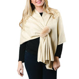 Katie Keyhole Wrap w/ Faux Fur Loop - Gold with Gold Faux Fur Outerwear Top It Off