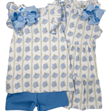 Kendall Panel Dress - Hydrangea Girls Play Dresses Sage & Lilly