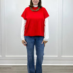 Kensington Pullover Sweater - Ruby - Sugar Babies Children's Boutique/Meg's Shoppe