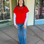 Kensington Pullover Sweater - Ruby - Sugar Babies Children's Boutique/Meg's Shoppe