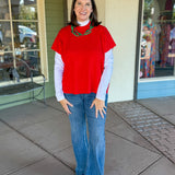 Kensington Pullover Sweater - Ruby - Sugar Babies Children's Boutique/Meg's Shoppe