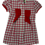 Kenzie Bow Dress - Christmas Plaid Girls Occasion Dresses Banana Split