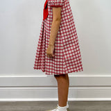 Kenzie Bow Dress - Christmas Plaid Girls Occasion Dresses Banana Split