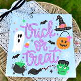 Kids Trick or Treat Halloween Shirt Girls Tops + Tees Southern Backroad Tees LLC