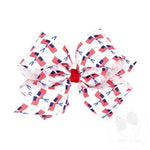 King Americana Print Bow - Flag Kids Hair Accessories Wee Ones