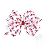 King Americana Print Bow - Flag Kids Hair Accessories Wee Ones