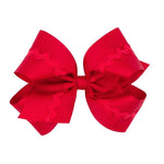 King Grosgrain Bow w/ Ric Rac - Red - Sugar Babies Children's Boutique/Meg's Shoppe