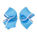 King Grosgrain Bow w/ Serged Edge - Capri Blue Kids Hair Accessories Wee Ones