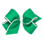 King Grosgrain Bow w/ Serged Edge - Fern Green Kids Hair Accessories Wee Ones
