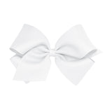 King Grosgrain Bow - White Kids Hair Accessories Wee Ones