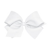 King Grosgrain Bow - White Kids Hair Accessories Wee Ones