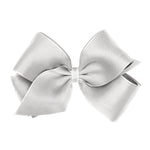 King Mesh Metallic & Grosgrain Overlay - Silver Kids Hair Accessories Wee Ones