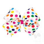 King Multi Colored Dot Bow Kids Hair Accessories Wee Ones