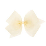 King Organza Bow - Ecru Kids Hair Accessories Wee Ones