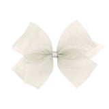King Organza Bow - Silver Gray Kids Hair Accessories Wee Ones