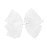 King Organza Bow - White Kids Hair Accessories Wee Ones