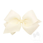 King Organza & Grosgrain Overlay Bow - Off White Kids Hair Accessories Wee Ones
