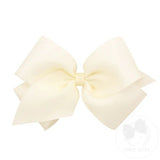 King Organza & Grosgrain Overlay Bow - Off White Kids Hair Accessories Wee Ones