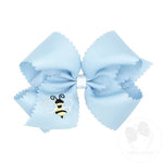 King Scallop Embroidered Bow - Bee Kids Hair Accessories Wee Ones