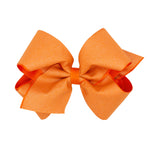 King Shimmer w/ Grosgrain Overlay - Orange Kids Hair Accessories Wee Ones
