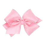 King Sparkle Overlay Bow - Pearl/Silver Kids Hair Accessories Wee Ones