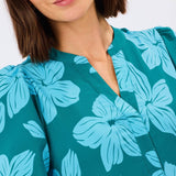 Kinsley Dress - Lagoon Bloom Ocean Long Dresses Mary Square